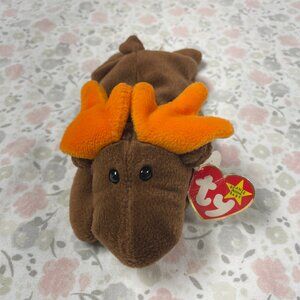 Beanie Baby Moose "Chocolate" from 1993, 9" long, Good Used Condition (GUC)